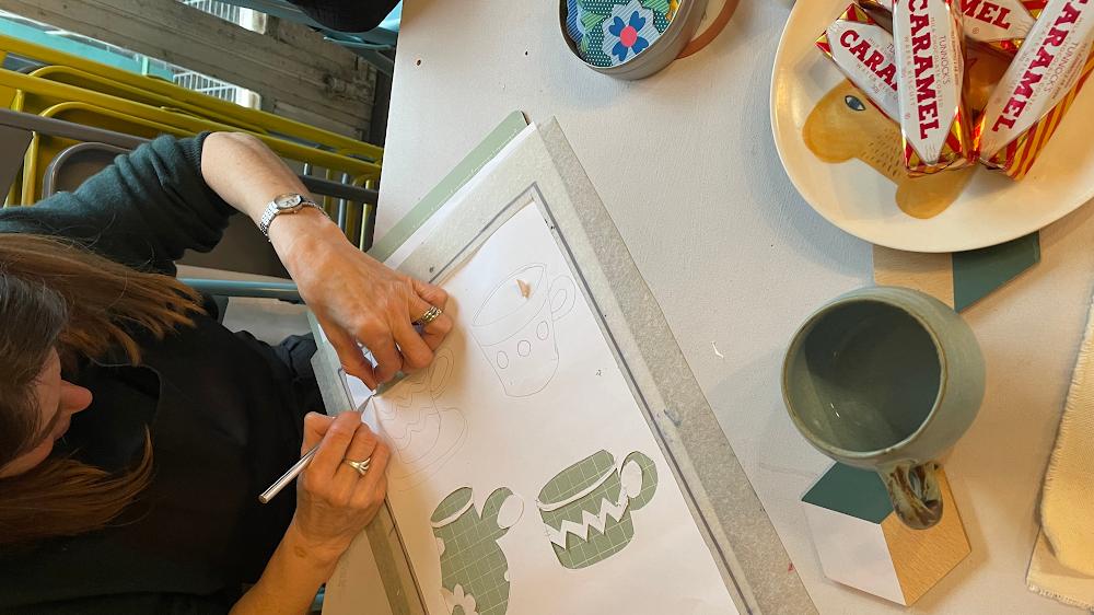 hands-on screen-printing workshop led by artist and textile designer Helen Rawlinson