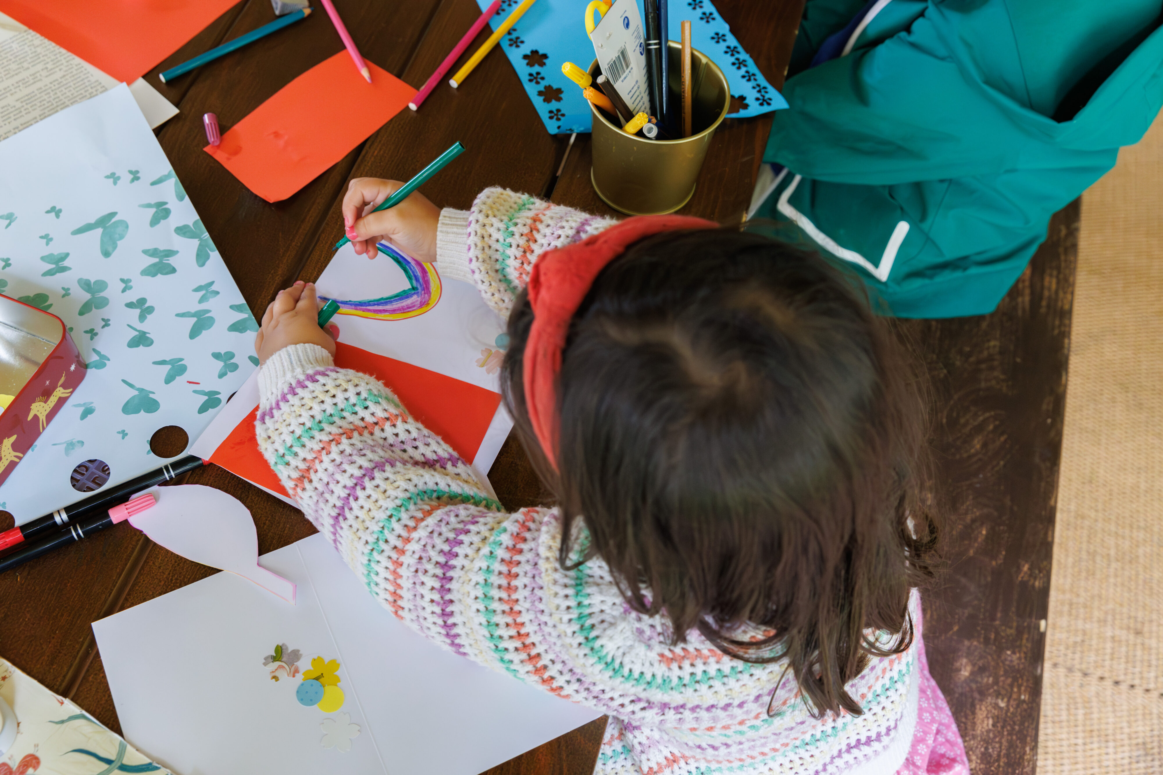 Kids colouring during Summer in the Square