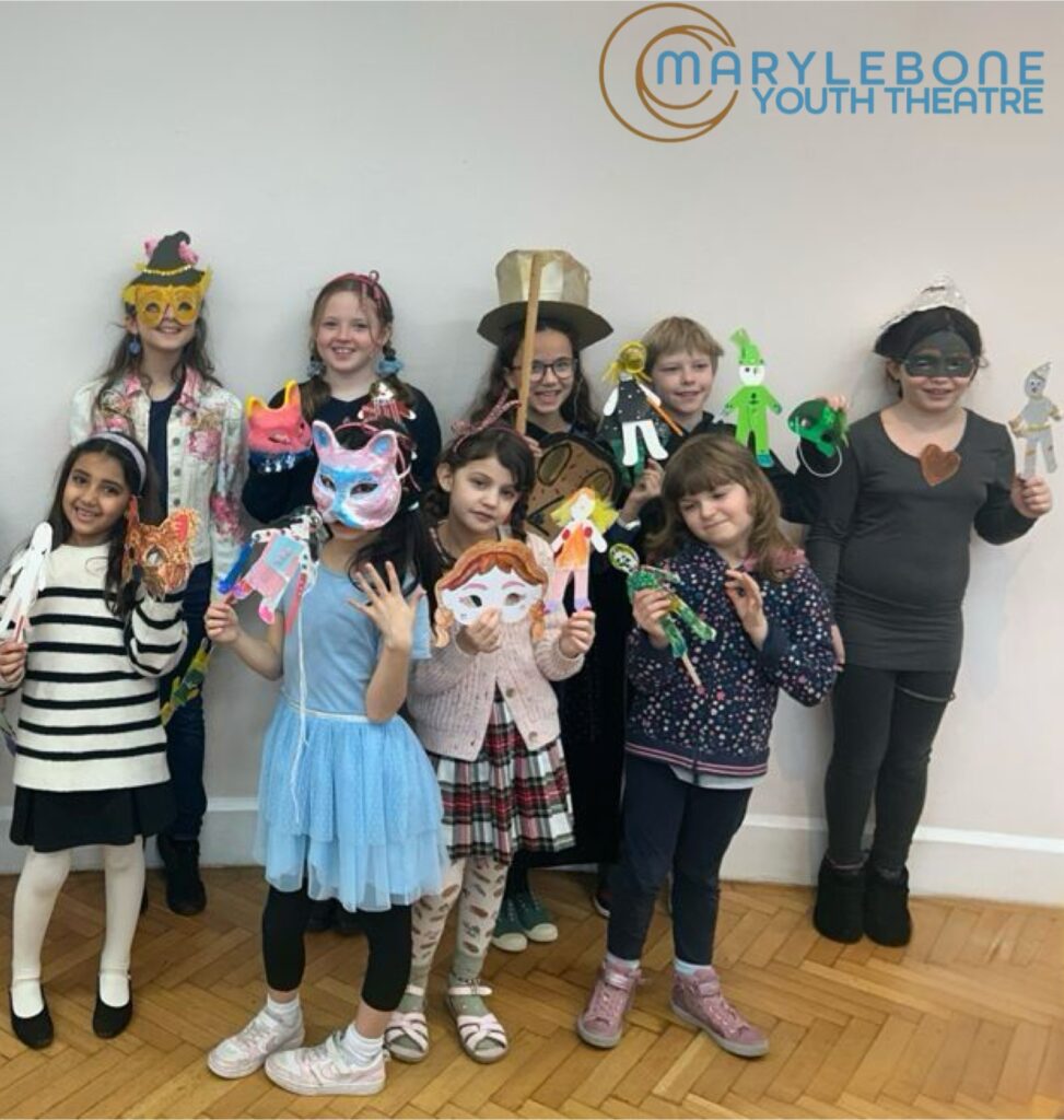 Marylebone Theatre kids workshop at summer in the square, at Portman Square Garden.