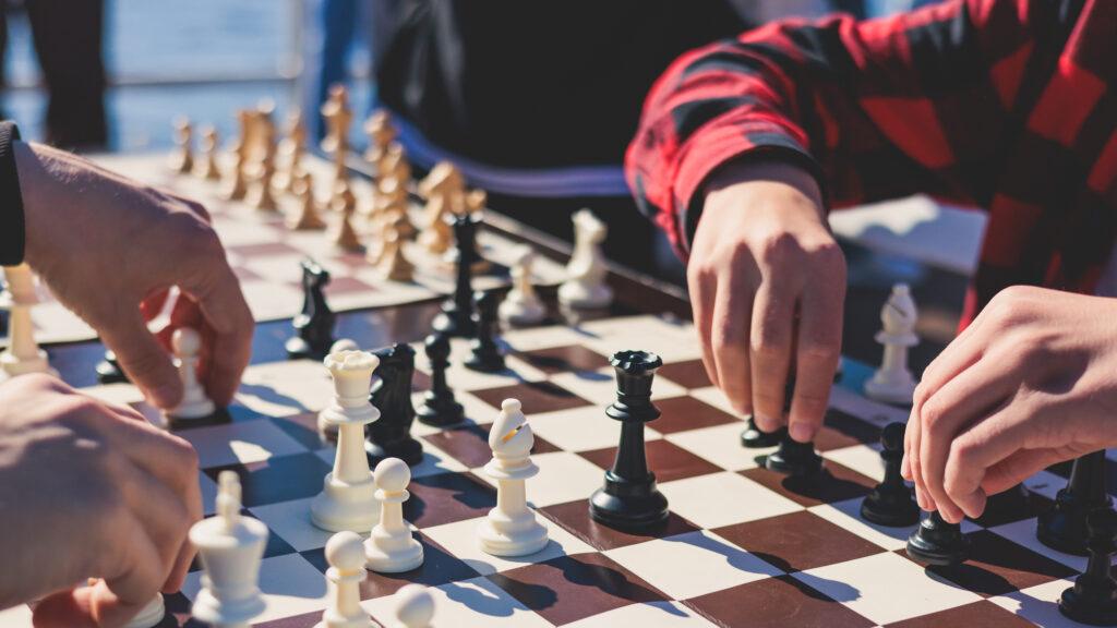 kids playing chess in Marylebone at Chess & Bridge