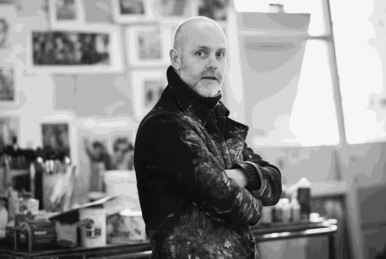 Paul Wright in his studio