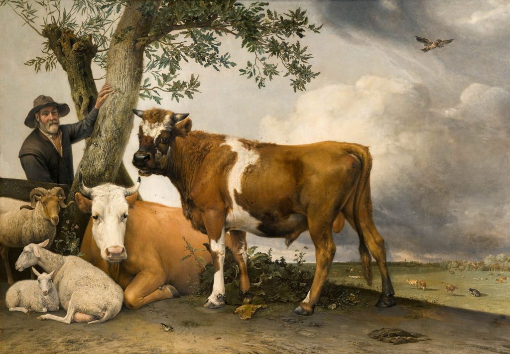 painting of a cow in the brown collection