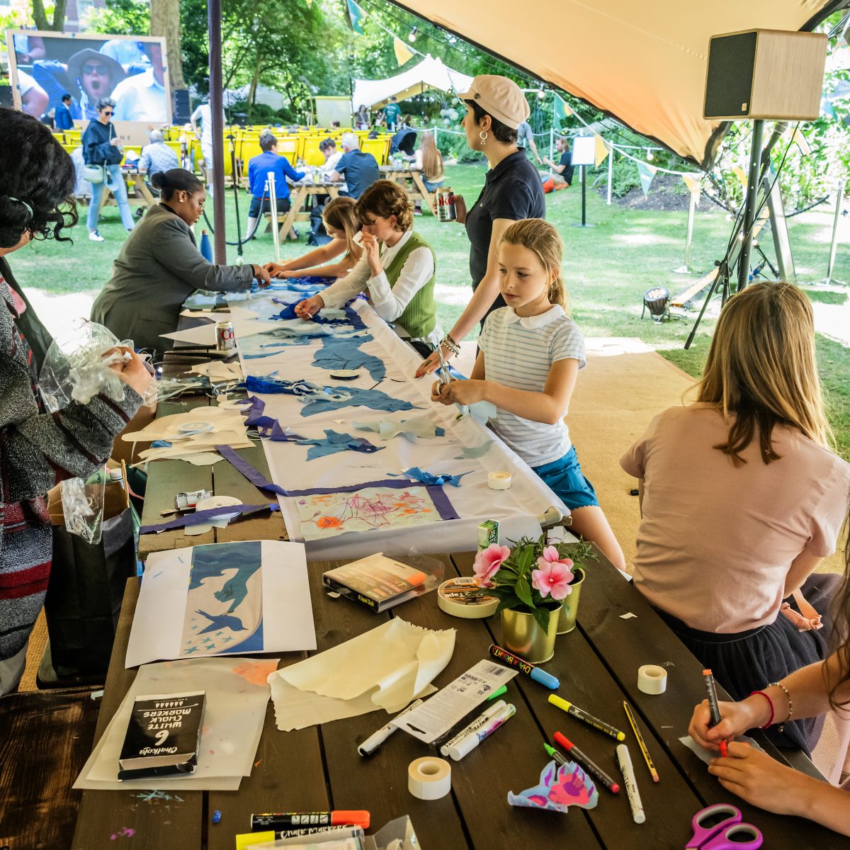 kids workshop at Summer in the square in Marylebone
