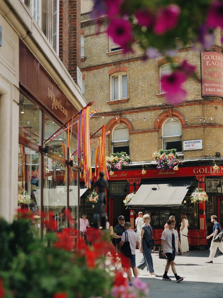 people waling in Marylebone