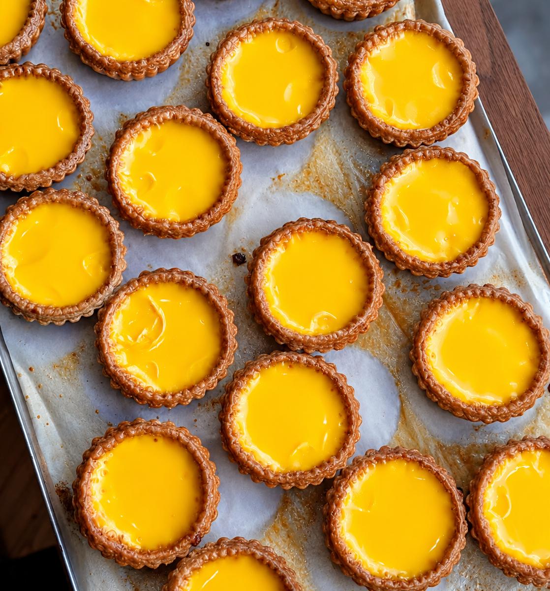 Classic Egg Custard Tart - Arome Bakery Marylebone